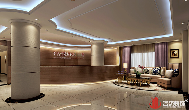 休闲会所二楼大厅装建设计