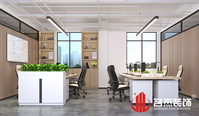 盛开办公区域装建设计成效