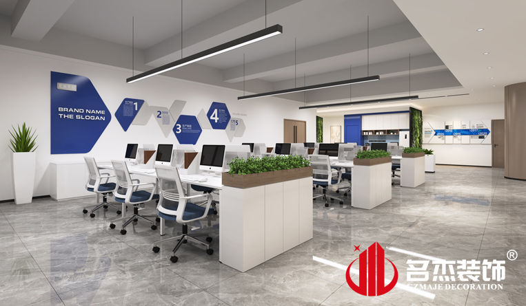 盛开办公区装建设计成效
