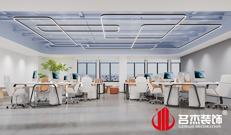 盛开办公区装建设计成效